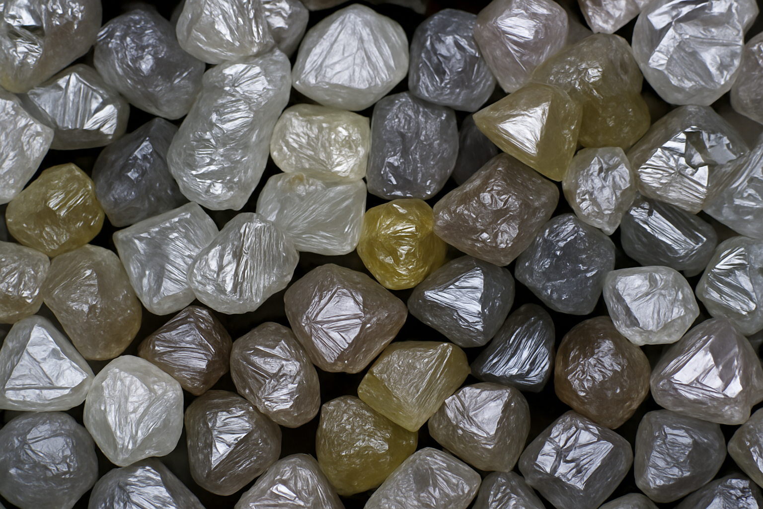 Diamantes sin cortar