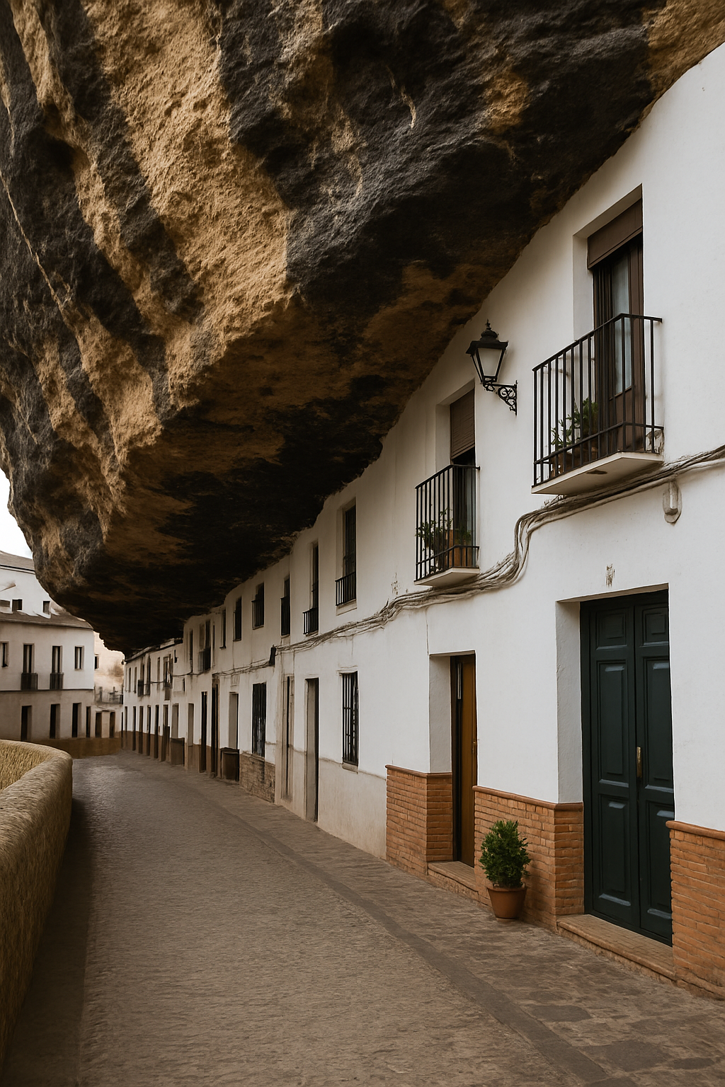 Casas bajo una gran roca en Setenil