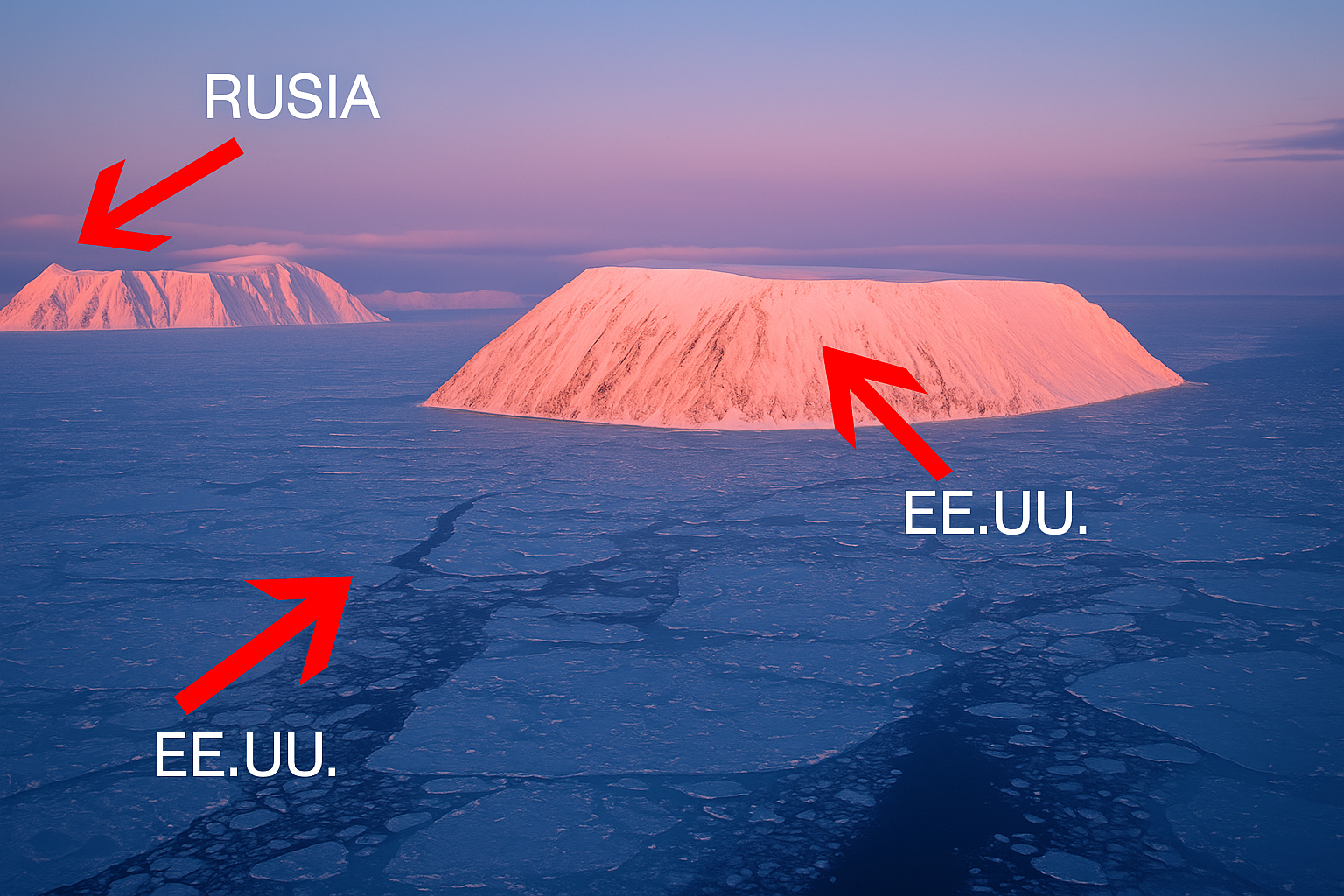 Islas Diómedes en el estrecho de Bering