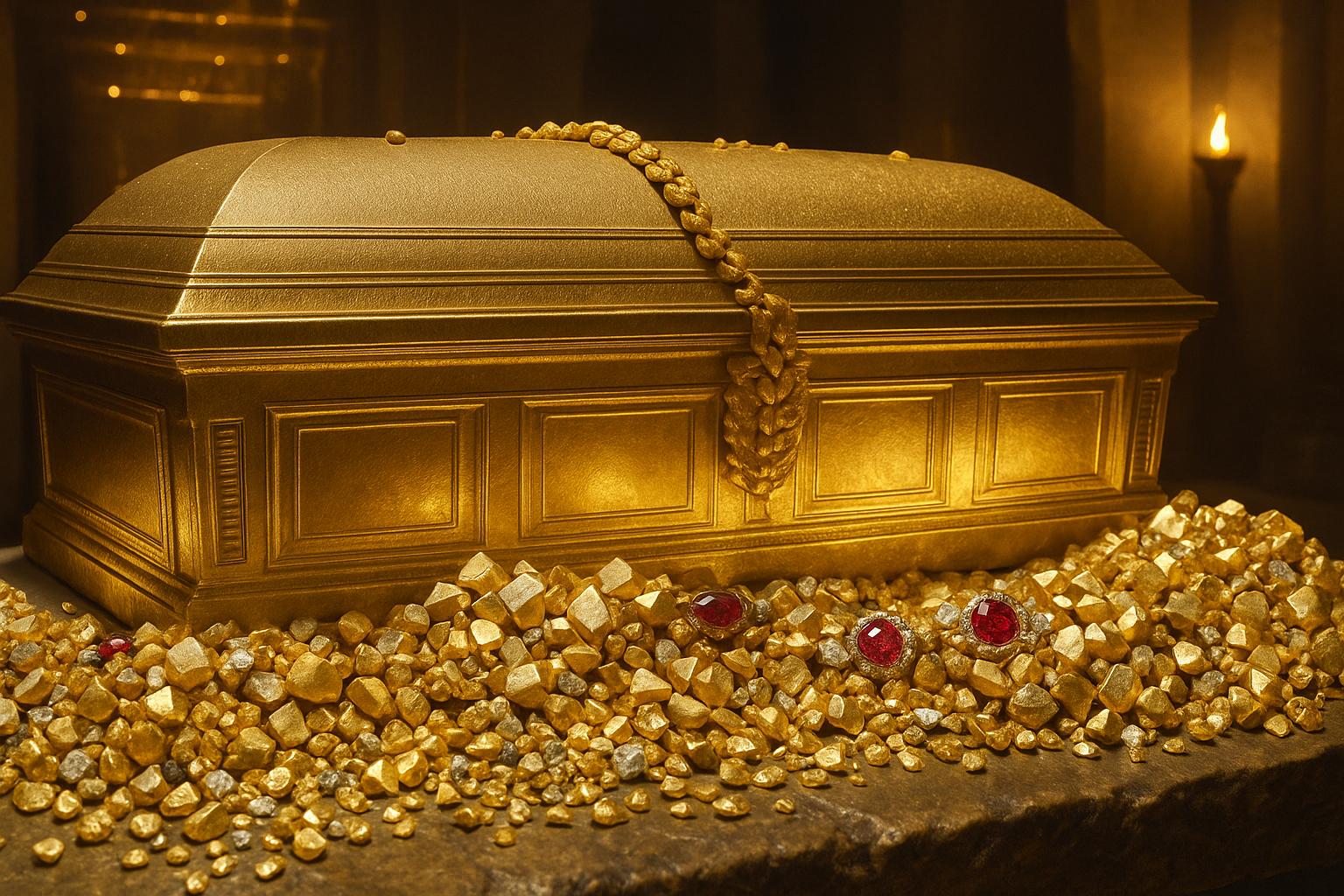 Tumba con oro hallada en España